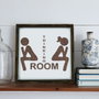 Wallity Cuadro Decorativo KZM030 Marrón y Blanco